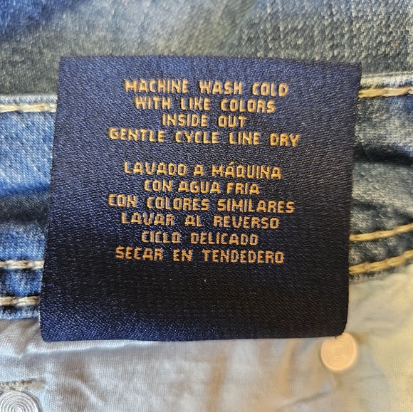 Seven 7 Women’s Western Denim Jean Shorts Size 8 Dark Wash Embroidered Pocket. - Picture 9 of 9